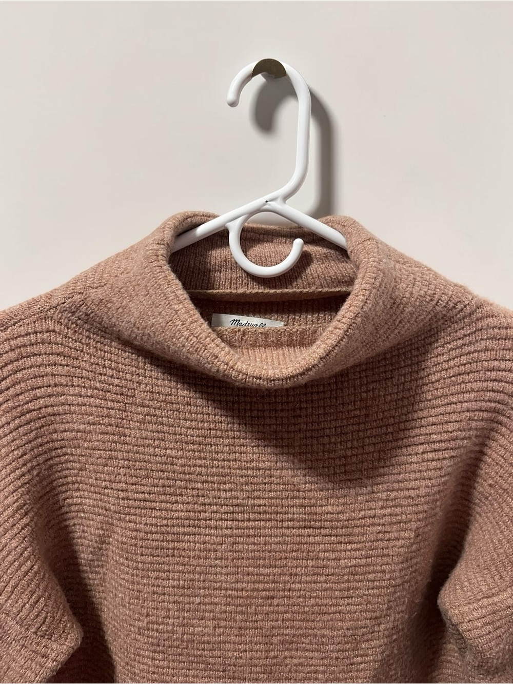 Madewell Ribbed Mock-neck Sweater in Taupe Brown Womens Size XXS - Picture 5 of 6